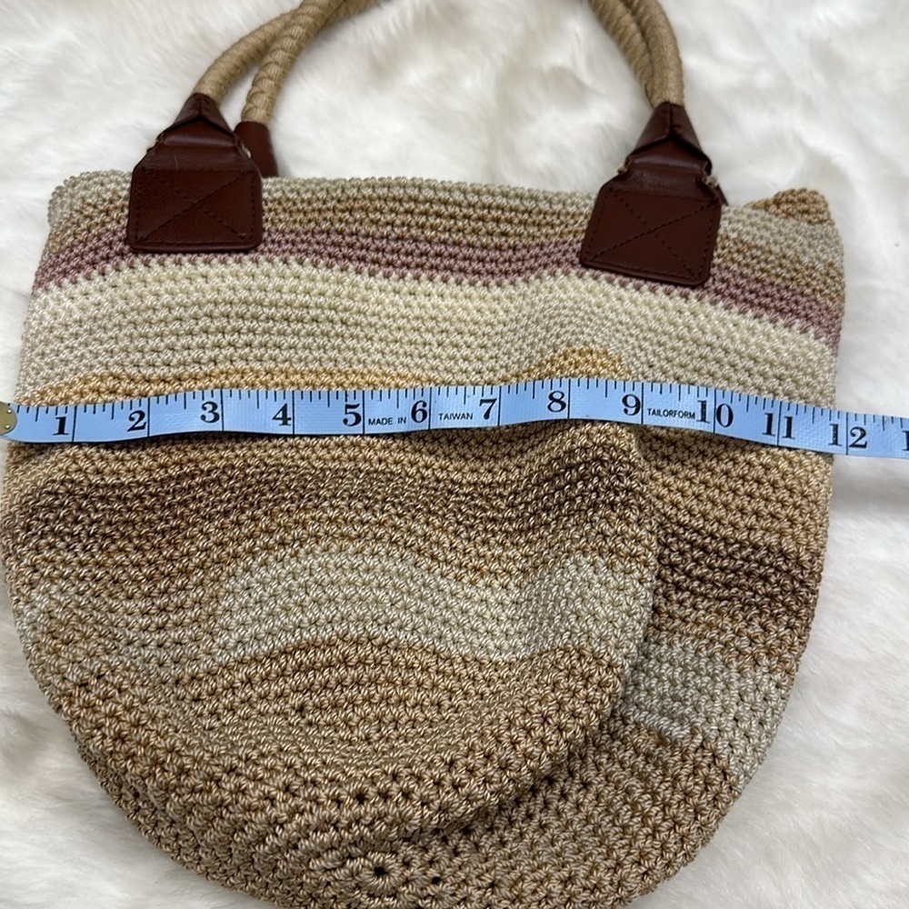 The Sak crochet shoulder bag yellow/cream/light brown/light burgundy - Picture 9 of 9